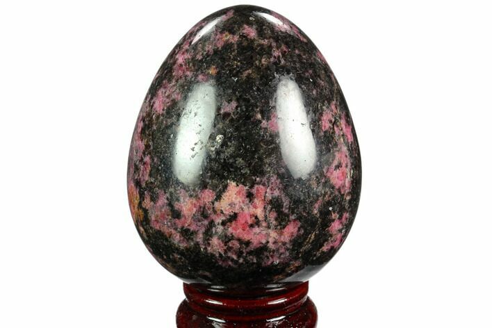 Polished Rhodonite Egg - Madagascar #124122